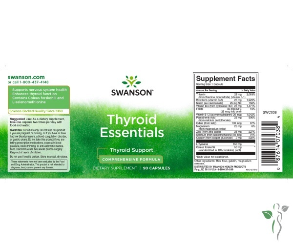 Swanson Pajzsmirigy komplex (Thyroid Essentials)